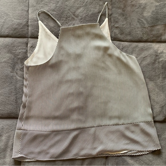 EUC Loft Striped Covered Button Peplum Strappy Cami XS - Picture 9 of 10